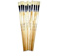 Major Brushes Hog Long Flat Brushes Size 12 - Set of 10