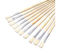 Major Brushes Hog Long Flat Brushes Size 8 - Set of 10