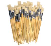 Major Brushes Hog Short Flat Assorted Pack 60 / 10 size 4, 6, 8, 10, 14, 18