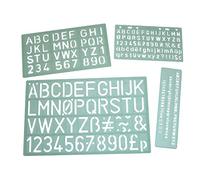 Major Brushes Lettering Stencils 5-30 mm Set of 4