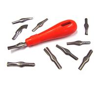 Major Brushes Lino Cutters Pack of 10 with Handle