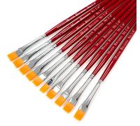 Major Brushes Orange Flat Synthetic Sable Brushes