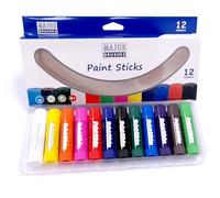 Major Brushes Paint Sticks for Children in Assorted Colours - Set of 12