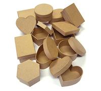 Major Brushes Paper Mache Gift Craft Boxes - Pack of 12
