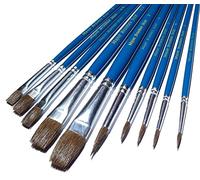 Major Brushes Pony Hair Brushes Assorted Pack of 10