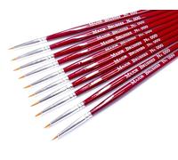 Major Brushes Sable Substitute Brush Size 000 - Set of 10