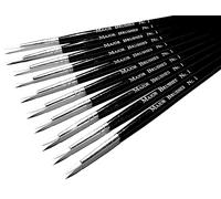 Major Brushes Sable Substitute Brushes Size 1 - Pack of 10
