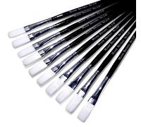 Major Brushes Sable Substitute Flat Brush 3/8" (9.5mm) - Set of 10