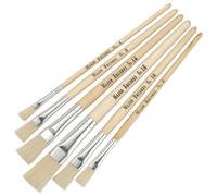 Major Brushes Short Handle Flat Hog Brushes - Pack of 6