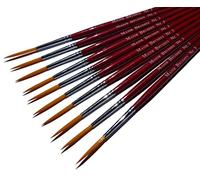 Major Brushes Synthetic Rigger Brush Size 3 - Pack of 10