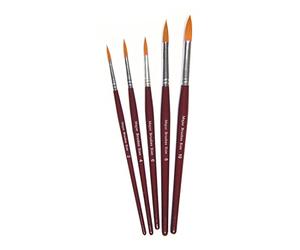Major Brushes Synthetic Sable Paint Brush Pack of 5
