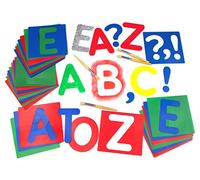 Major Brushes Washable Upper Case Letter Stencils - Pack of 27