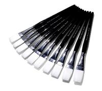 Major Brushes White Flat Synthetic Sable 3/4" (19mm) - Set of 10