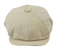 Major Men's 8 Panel Razor Summer Baker Boy Hat Cotton Blinders Newsboy Flat Cap Shelby - Beige - S/M