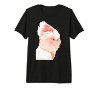 Major Mitchell Pink Cockatoo Watercolor Portrait Premium T-Shirt