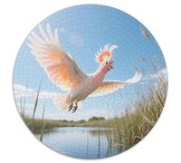 Major Mitchell's Cockatoo 1000 Piece Round Puzzle Advanced Level Puzzle Fans Strategic Planning Bird Framing Ready 1000pcs (67.5x67.5cm)