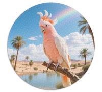 Major Mitchell's Cockatoo 1000 Piece Round Puzzle Light Challenge Kids And Teens Skill Development Bird Artful Creation Perfect for Classrooms 1000pcs (67.5x67.5cm)