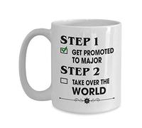 Major Promotion Coffee Mug - New Military Ranks Promoted Congratulations Graduation Coffee Mug for Army, Tea Cup Funny Gift For Mother, Father Noel, Christmas