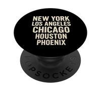 Major US Cities Block Font PopSockets Adhesive PopGrip