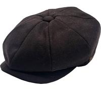 Major Wear Wool Baker Boy Cap in Black, Size: Small-Medium