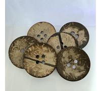 MajorCrafts® 10pcs 44mm Brown 4 Holes Large Round Coconut Shell Sewing Buttons Craft Embellishments