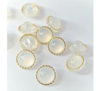 MajorCrafts® 12pcs 12.5mm Elegant 1-Hole Shank Acrylic Sewing Buttons (Cream Pearl Gold B06)