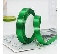 MajorCrafts® 15mm 22metres Single-Faced Satin Fabric Ribbon Roll with Gold Edge Trim (Royal Green R19)