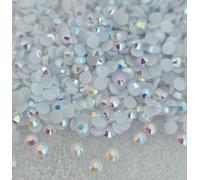 MajorCrafts® 2000pcs 4mm ss16 White AB Flat Back Round Resin Rhinestones C61