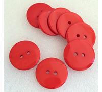 MajorCrafts 24pcs 30mm Red 2 Holes Large Round Resin Sewing Buttons Needlework Craft Embellishments