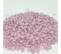 MajorCrafts 3000pcs 3mm Flat Back Half Round Resin Pearls Arts and Crafts Embellishments (Light Purple C31)