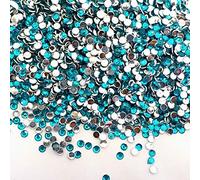 MajorCrafts 3000pcs 3mm ss12 Aquamarine Blue Flat Back Round 14 Facets Resin Rhinestones Arts and Crafts Embellishment Gems C28