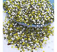 MajorCrafts 3000pcs 3mm ss12 Citrine Yellow Flat Back Round 14 Facets Resin Rhinestones Arts and Crafts Embellishment Gems C22