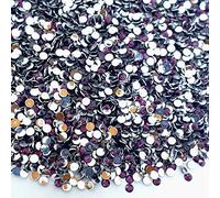 MajorCrafts 3000pcs 3mm ss12 Dark Purple Flat Back Round 14 Facets Resin Rhinestones Arts and Crafts Embellishment Gems C21