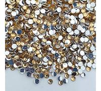 MajorCrafts 3000pcs 3mm ss12 Flat Back Round 14 Facets Resin Rhinestones Embellishment Gems (Peach Champagne C05)