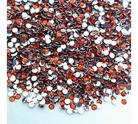 MajorCrafts 3000pcs 3mm ss12 Flat Back Round 14 Facets Resin Rhinestones Embellishment Gems (Sun Orange C07)