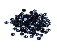 MajorCrafts 3000pcs 3mm ss12 Jelly AB Flat Back Round 14 Facets Resin Rhinestones Arts and Crafts Embellishment Gems (Navy Blue AB C81)