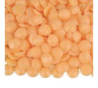 MajorCrafts 3000pcs 3mm ss12 Solid Opaque Jelly Flat Back Round Resin Rhinestones Craft Embellishment Gems (Pastel Peach Orange C204)