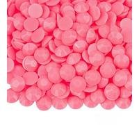 MajorCrafts 3000pcs 3mm ss12 Solid Opaque Jelly Flat Back Round Resin Rhinestones Craft Embellishment Gems (Pastel Light Pink C202)