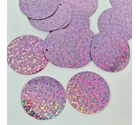 MajorCrafts 30mm 30g 130pcs Holographic Large Round PVC Sequins (Light Purple)