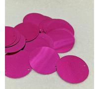 MajorCrafts 30mm 40g 150pcs Metallic Large Round PVC Sequins with 1x Hole (Dark Pink)