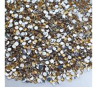 MajorCrafts 4000pcs 2mm ss6 Small Flat Back Round Resin Rhinestone Gems Craft Embellishments (Light Topaz Brown C19)