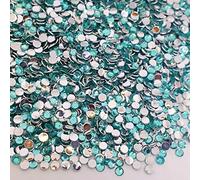 MajorCrafts 4000pcs 2mm ss6 Small Flat Back Round Resin Rhinestone Gems Craft Embellishments (Turquoise Blue C41)