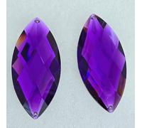 MajorCrafts® 4pcs 62x30mm Flat Back Sew-on Navette Horse Eye Large Acrylic Rhinestone Gems (Royal Purple)