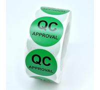 MajorCrafts 500 Labels per roll 2.5cm 1" QC Quality Control Round Sticker Labels (QC Approval - V097)