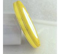 MajorCrafts® 6mm 22metres Gold Edge Trim Satin Fabric Ribbon Roll Craft Embellishments (Bright Yellow)