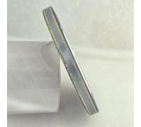 MajorCrafts® 6mm 22metres Gold Edge Trim Satin Fabric Ribbon Roll Craft Embellishments (Grey)