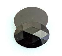 MajorCrafts® 8pcs 40mm x 30mm Flat Back Large Oval Acrylic Rhinestones Craft Gems (Jet Black)