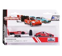 Majorette 212053112 - Porsche Motorsport Race Trailer - Porsche Taycan Turbo S