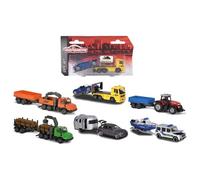 Majorette 212053154 License Trailer, Die-Cast Vehicle, Includes Collection Box, Rubber Tyres, Freewheel, 6 Assortments, multicoloured
