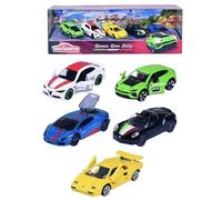 Majorette 212053178 Italian Dream Cars Gift Box-Features Five Premium Model Vehicles from Fiat, Alpha Romeo, and Lamborghini, Multicoloured